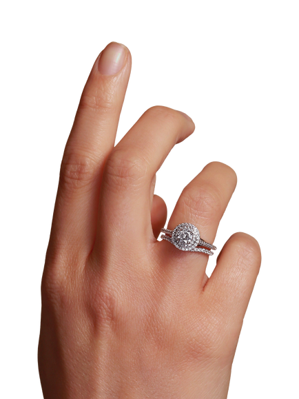 Created Brilliance 9ct White Gold Sienna Lab Grown Diamond Ring - view 2, White Gold