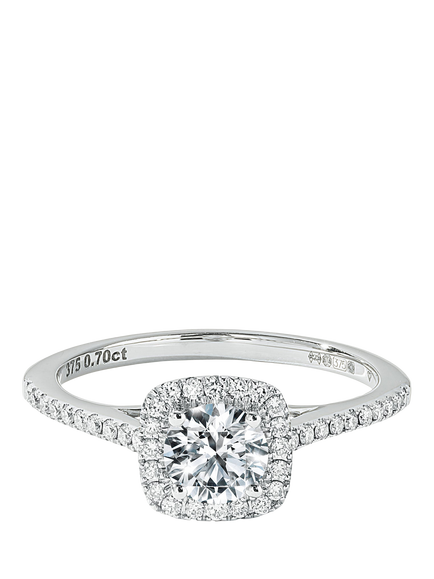 Created Brilliance Cynthia 9ct White Gold Lab Grown Diamond Ring, White Gold