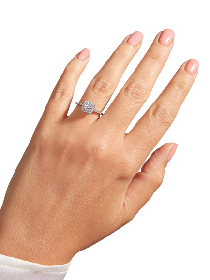 Created Brilliance Cynthia 9ct White Gold Lab Grown Diamond Ring - view 2, White Gold