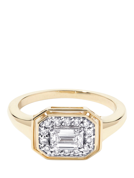 Created Brilliance Clara 9ct Gold Lab Grown Diamond Cluster Ring, Yellow Gold