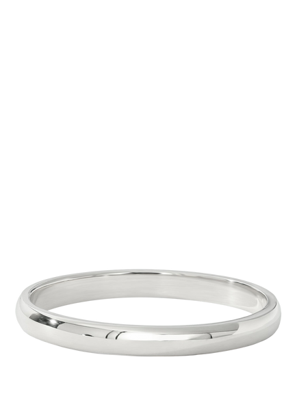 Created Brilliance 9ct White Gold D-Shape 2mm Wedding Ring, White Gold