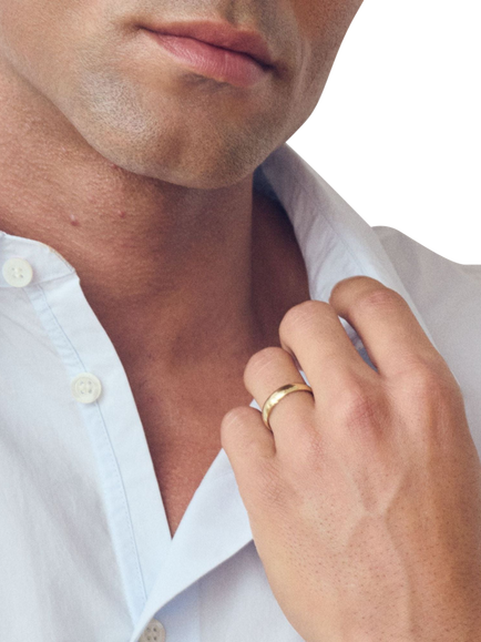 Created Brilliance Court Wedding Ring, 4mm, Gold - view 2, Yellow Gold