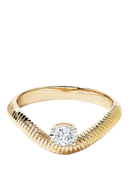 Created Brilliance Thea 9ct Yellow Gold 0.24ct Lab Grown Diamond Band Ring, Yellow Gold