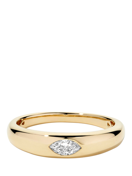 Created Brilliance 9ct Gold Zara Lab Grown Diamond Marquise Ring, Yellow Gold