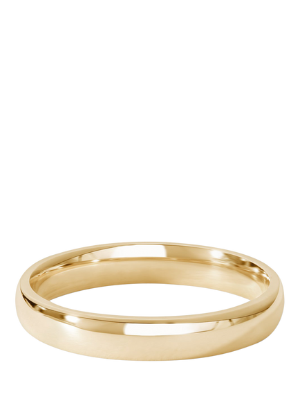 Created Brilliance 9ct Yellow Gold 3mm Court Wedding Ring, Yellow Gold