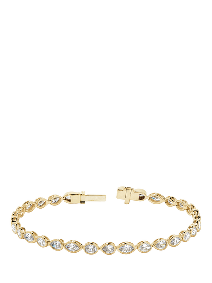 Created Brilliance Annelyse 9ct Yellow Gold 4.47ct Lab Grown Diamond Tennis Bracelet, Yellow Gold