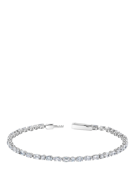 Created Brilliance Lydia 9ct White Gold 4.67ct Lab Grown Diamond Tennis Bracelet, White Gold