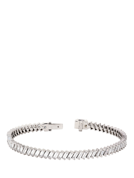 Created Brilliance Cecilia 9ct White Gold 6.05ct Lab Grown Diamond Tennis Bracelet, White Gold