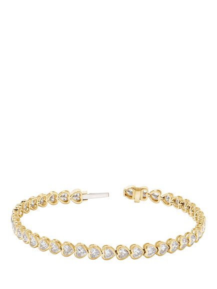 Created Brilliance Valentina 9ct Yellow Gold 5.75ct Lab Grown Diamond Tennis Bracelet, Yellow Gold