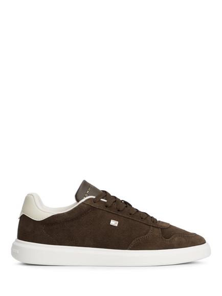 Tommy Hilfiger Lightweight Suede Court Trainers, Brown/Multi, Brown/Multi