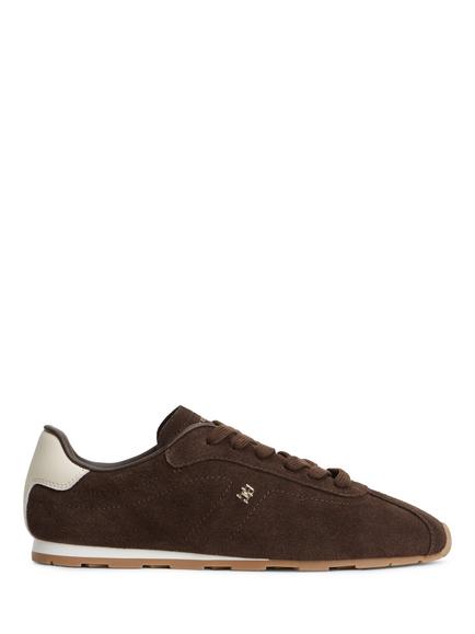 Tommy Hilfiger TH Monogram Suede Low Profile Trainers, Brown