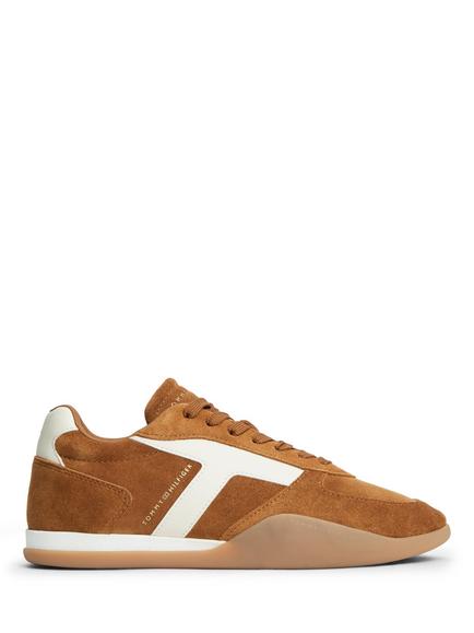 Tommy Hilfiger Suede Vintage Low Profile Trainers, Brown, Brown
