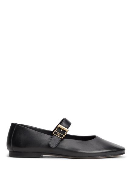 Tommy Hilfiger Leather Buckle Mary Janes, Black