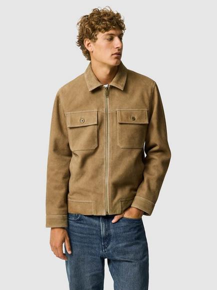 Rodd & Gunn Waitomo Cave Suede Leather Jacket, Taupe, Taupe