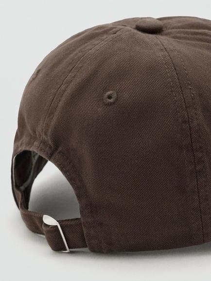 Mango Heritage Curved Brim Baseball Cap, Brown - view 2, Brown