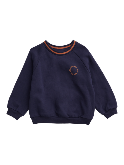 KIDLY by MORI Kids' Oversized Cotton Blend Sweatshirt, Blue, Blue