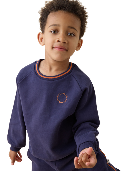 KIDLY by MORI Kids' Oversized Cotton Blend Sweatshirt, Blue - view 2, Blue