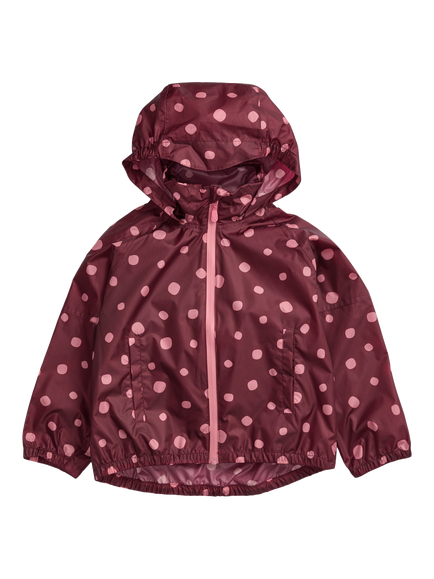 MORI Kids' Wellie Hooded Pack Away Jacket, Burgundy, Burgundy