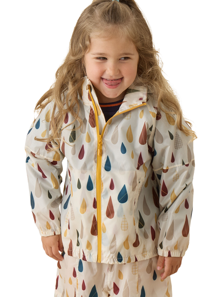 MORI Kids' Wellie Hooded Pack Away Jacket, Multi - view 2, Multi