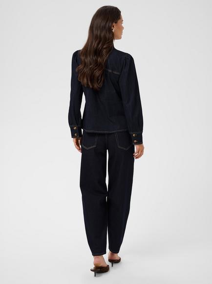 KAFFE Molly Shirt, Raw Blue Denim - view 2, Raw Blue Denim