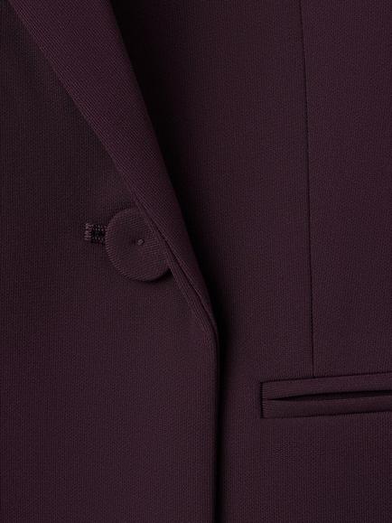 Mango Americana Single Breasted Belted Blazer - view 2, Garnet