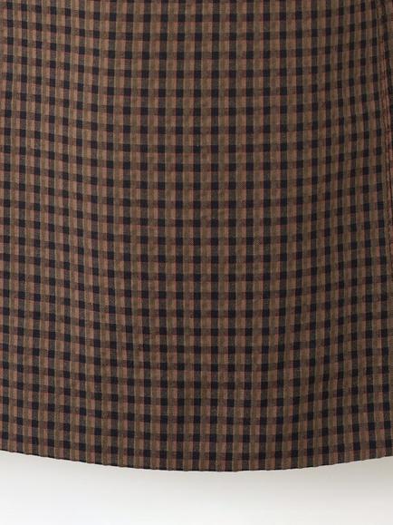 Mango Check Shift Dress, Brown - view 2, Brown