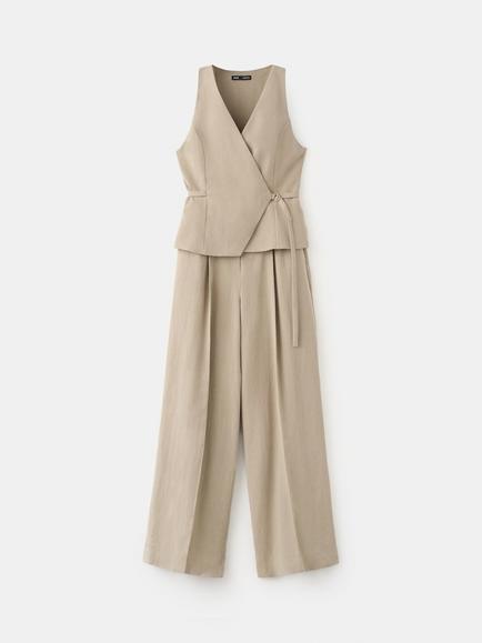 Mango Tailored Jumpsuit, Taupe, Taupe