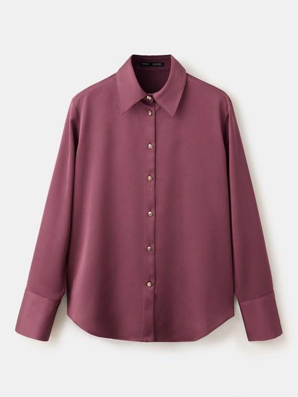 Mango Classic Evening Shirt, Damson, Damson