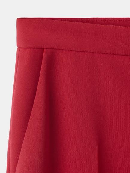 Mango High Rise Tailored Wide Leg Trousers - view 2, Red