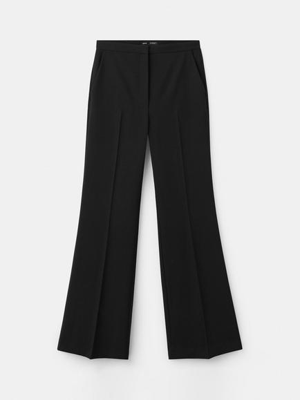 Mango High Rise Tailored Wide Leg Trousers, Black