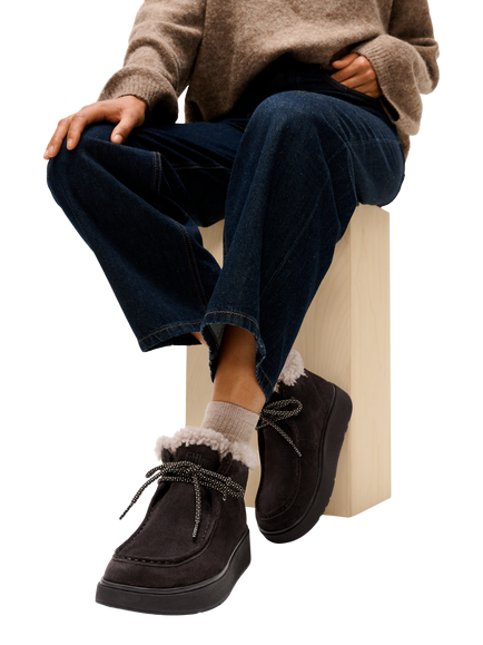 FitFlop Gen-FF Lace Up Boots, Chocolate Brown - view 2, Chocolate Brown