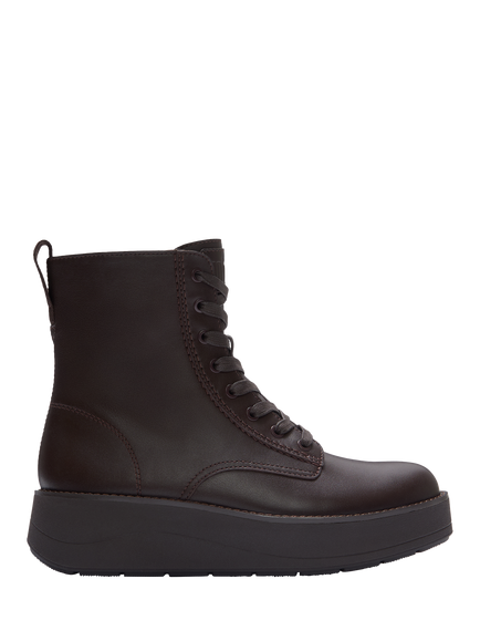 FitFlop GEN-FF Roam Suede Lace Up Chunky Ankle Boots, Chocolate Brown, Chocolate Brown