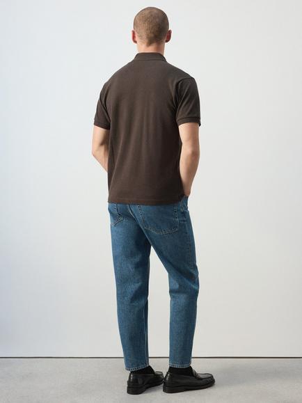 Mango Polo Regular Fit Polo Shirt, Brown - view 2, Brown