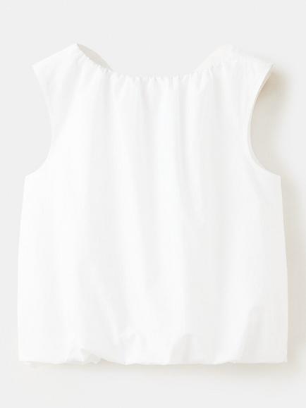 Mango Kids' Boat Neck Boxy Sleeveless Blouse, White, White