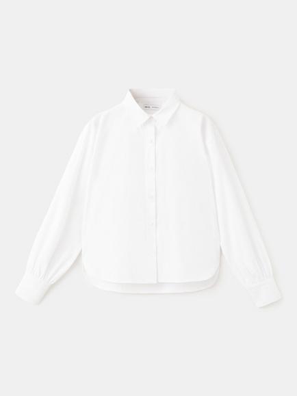 Mango Kids' Button Front Oversized Shirt, White, White