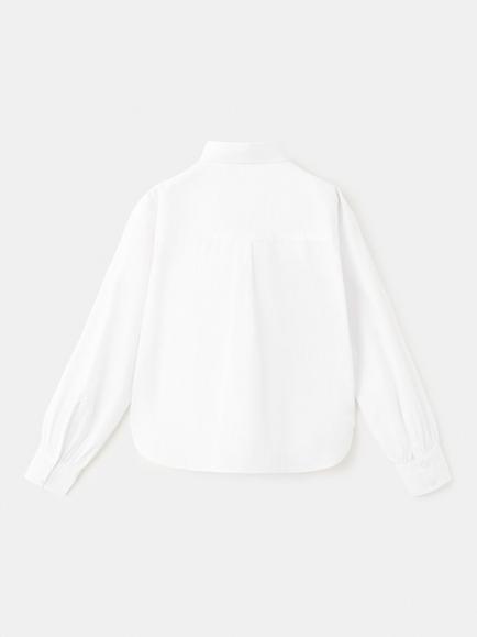 Mango Kids' Button Front Oversized Shirt, White - view 2, White