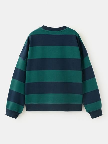 Mango Kids' Relaxed Crew Neck Sweatshirt, Green - view 2, Green