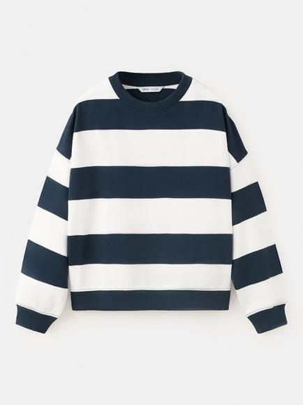 Mango Kids' Relaxed Crew Neck Sweatshirt, Navy, Navy