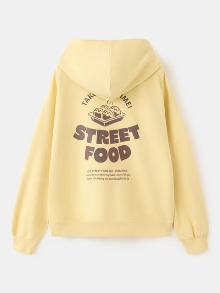 Mango Kids' Sudadera Relaxed Pure Cotton Hoodie, Yellow - view 2, Yellow