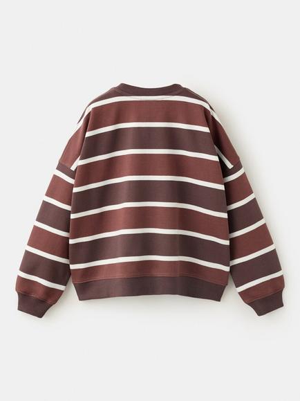Mango Kids' Oversized Fit Crew Neck Sweatshirt, Brown - view 2, Brown