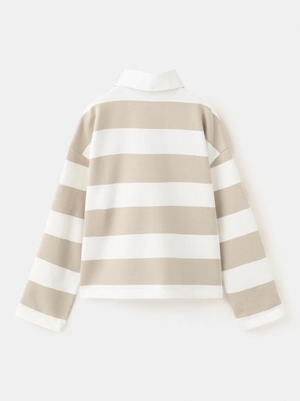 Mango Kids' Long Sleeve Oversized Polo Sweatshirt - view 2, Sand