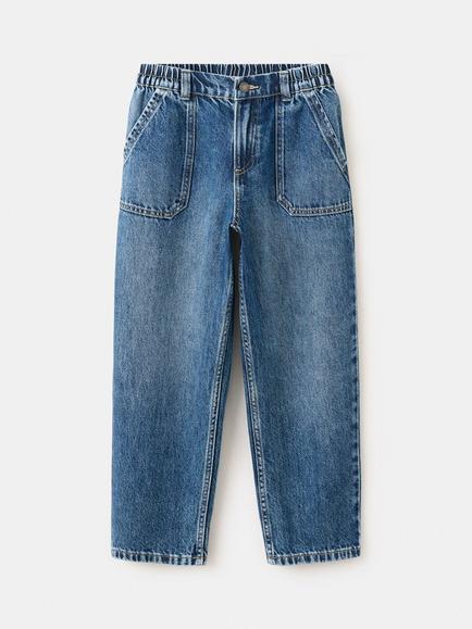 Mango Kids' Tejano Mid-Rise Jeans, Blue, Blue