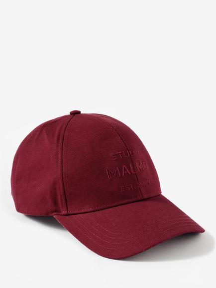 Mint Velvet Cotton Slogan Cap, Burgundy, Burgundy