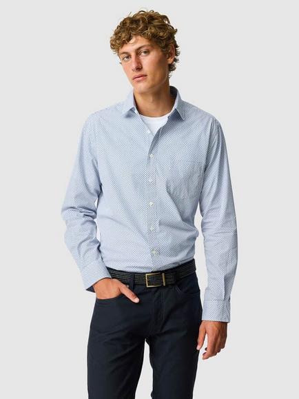 Rodd & Gunn Edbrooke Hill Original Fit Cotton Shirt, Sky, Sky