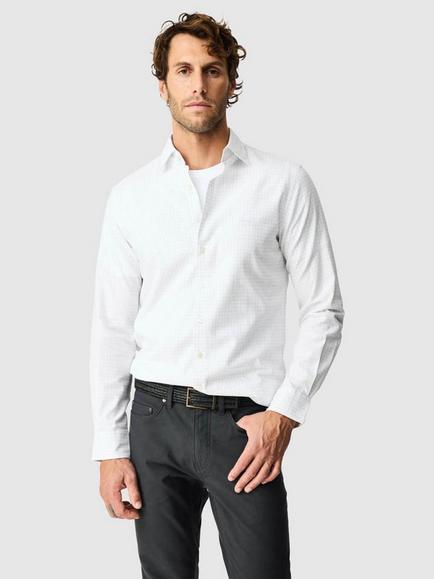 Rodd & Gunn Mount Stafford Cotton Long Sleeve Sports Fit Shirt, Porcelain, Porcelain
