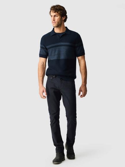 Rodd & Gunn Mount Albert Cotton Lightweight Knitwear Jumper, Indigo - view 2, Indigo