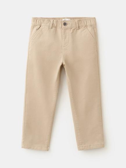 Mango Kids' Pantalon Cotton Blend Chinos, Sand