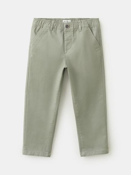 Mango Kids' Pantalon Cotton Blend Chinos, Khaki