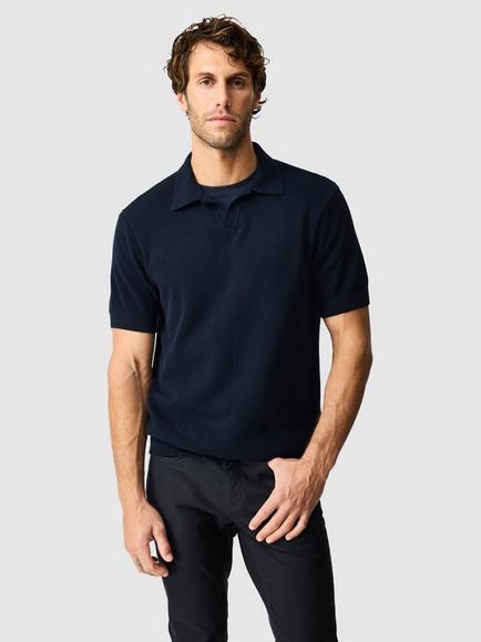 Rodd & Gunn Avalon Cotton Knit Polo Top, Eclipse