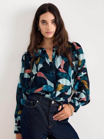 Phase Eight Lyla Abstract Print Blouse, Multi, Multi